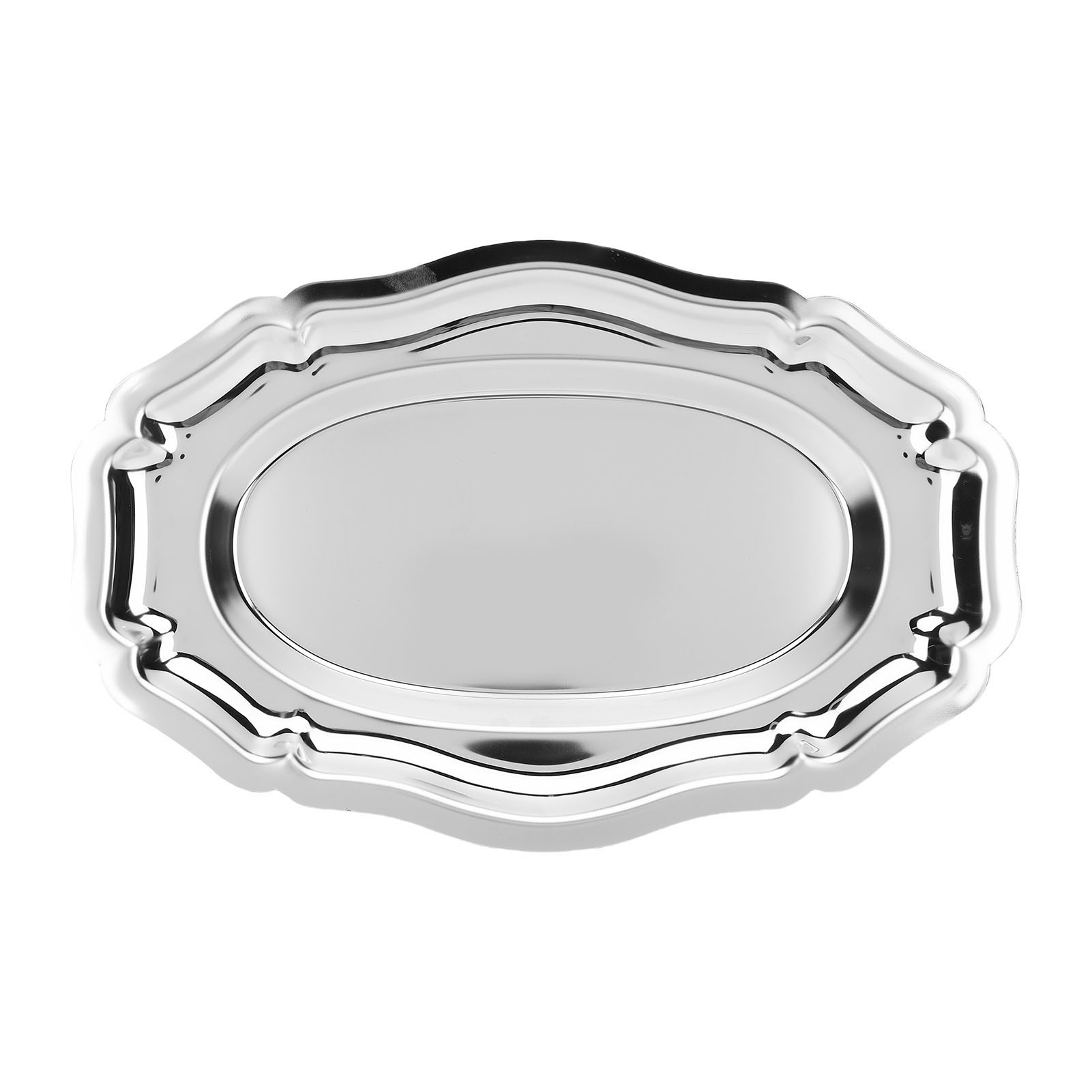 Travertine Tray Oval - Serviertablett, Dessertteller aus Edelstahl 304, vielseitig