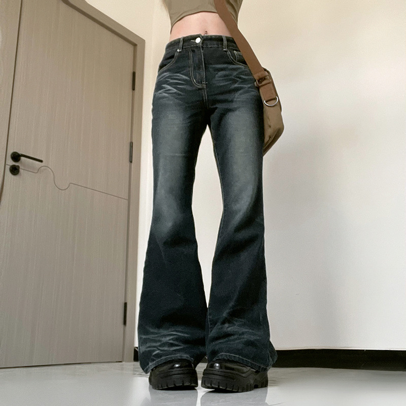 Y2K Bell-Bottom-Jeans für Frau – Linen Roller Blind Bewertung und Preis