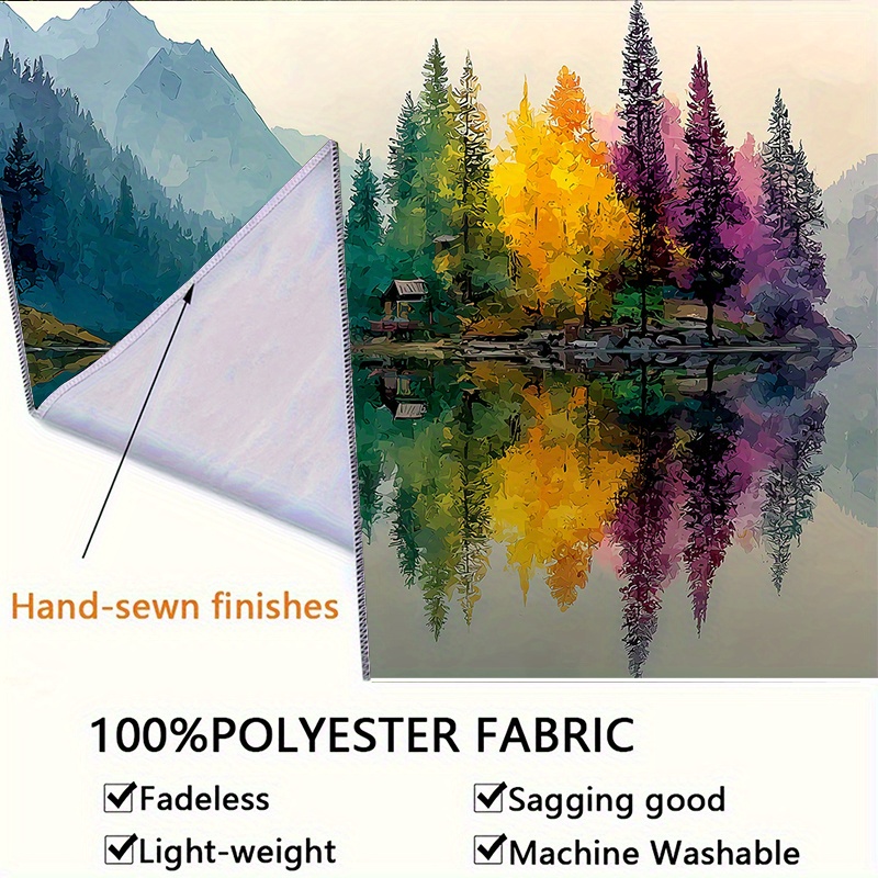 Buntes Waldsee-Wandbild, 2D-HD – Interior Design Landscape Bewertung und Preis