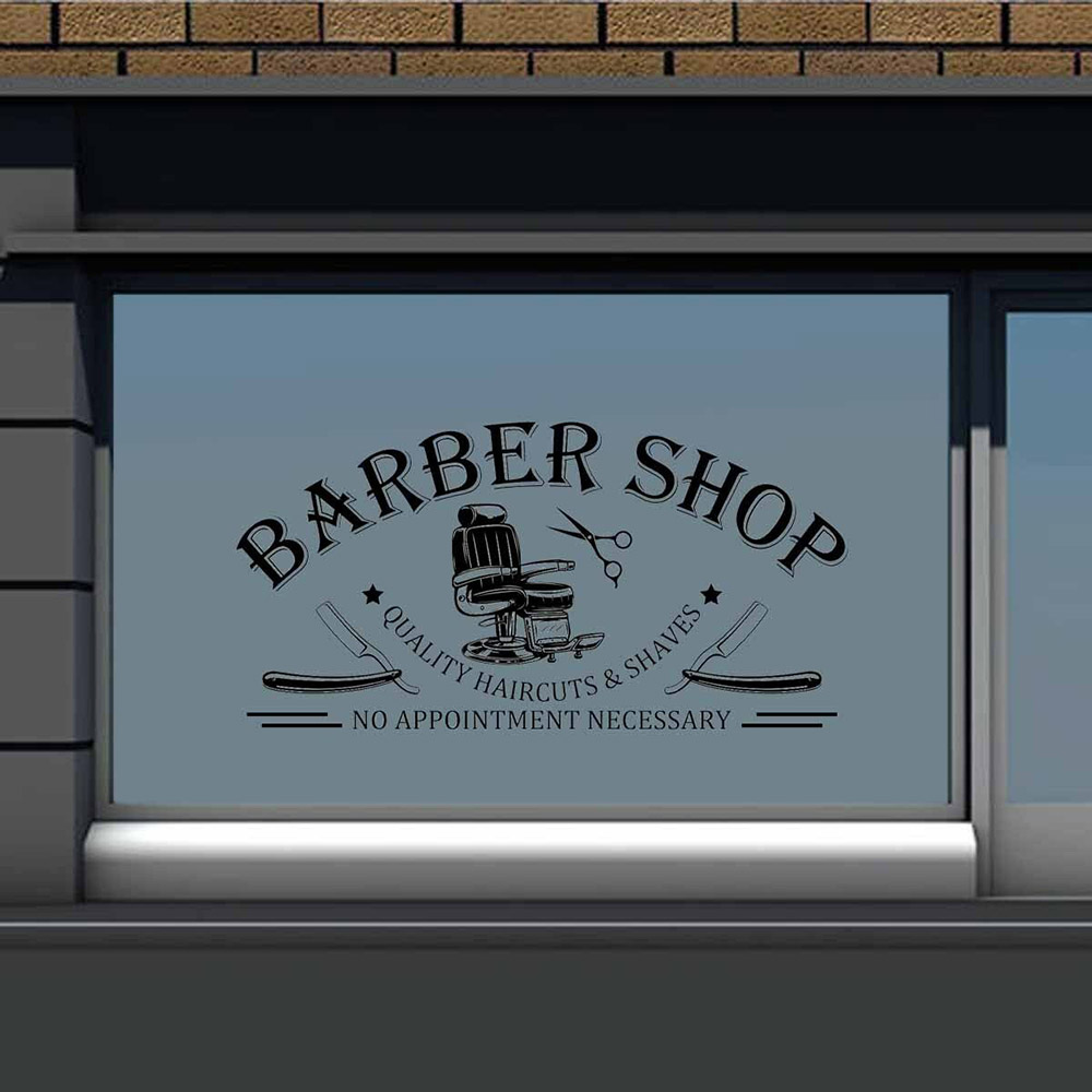 Barbershop Fenster Wand Kunst  – Interior Design Layout Bewertung und Preis