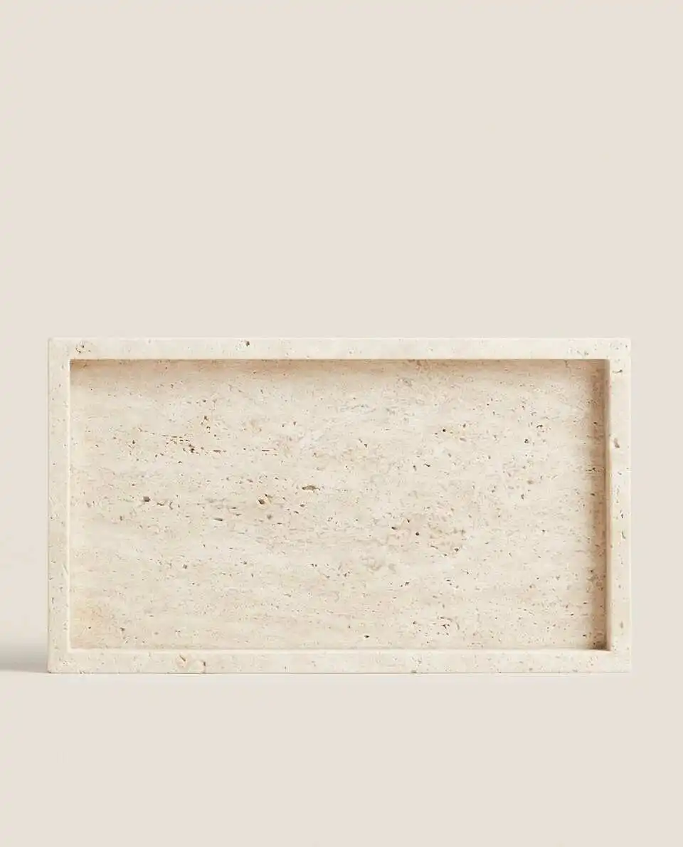 Wabi-Sabi Stil Gelbes Traverti – Travertine Tray Oval Bewertung und Preis