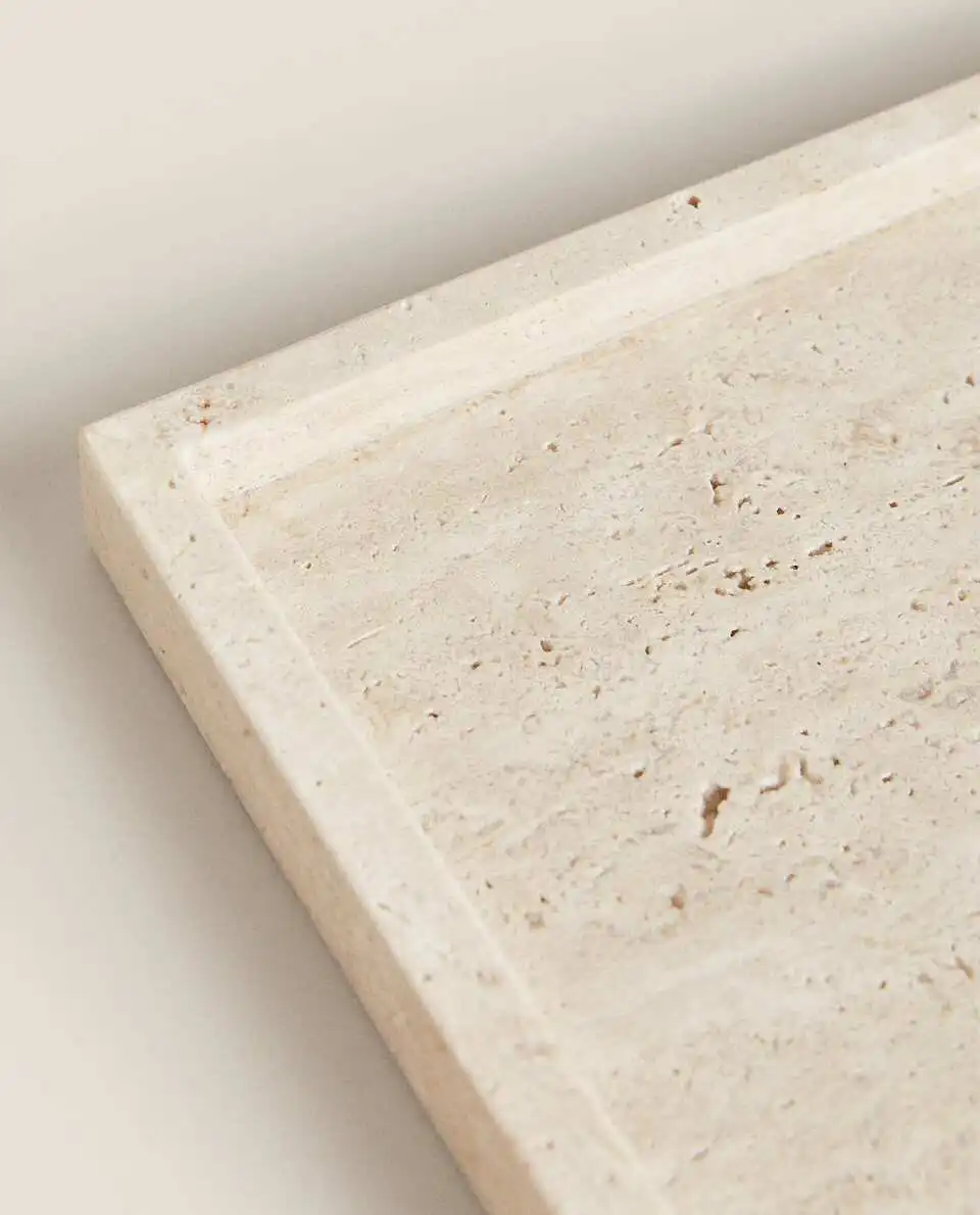 Wabi-Sabi Stil Gelbes Traverti – Travertine Tray Oval Bewertung und Preis