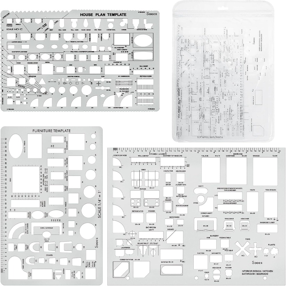 3-teiliges Set für Architektur – Interior Design Layout Bewertung und Preis