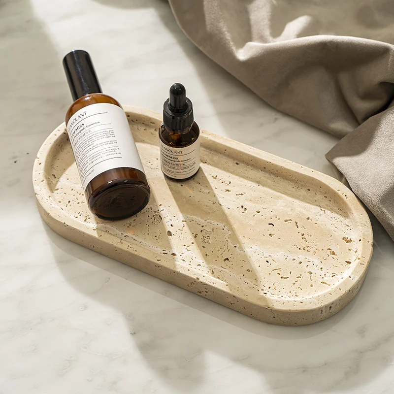 Travertin-Steintablett für Bad – Travertine Tray Oval Bewertung und Preis