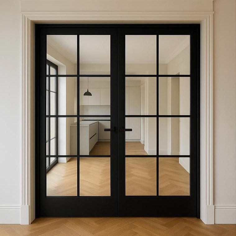Moderne Innen-Aluminium-Glastü – Interior Design Grid Bewertung und Preis