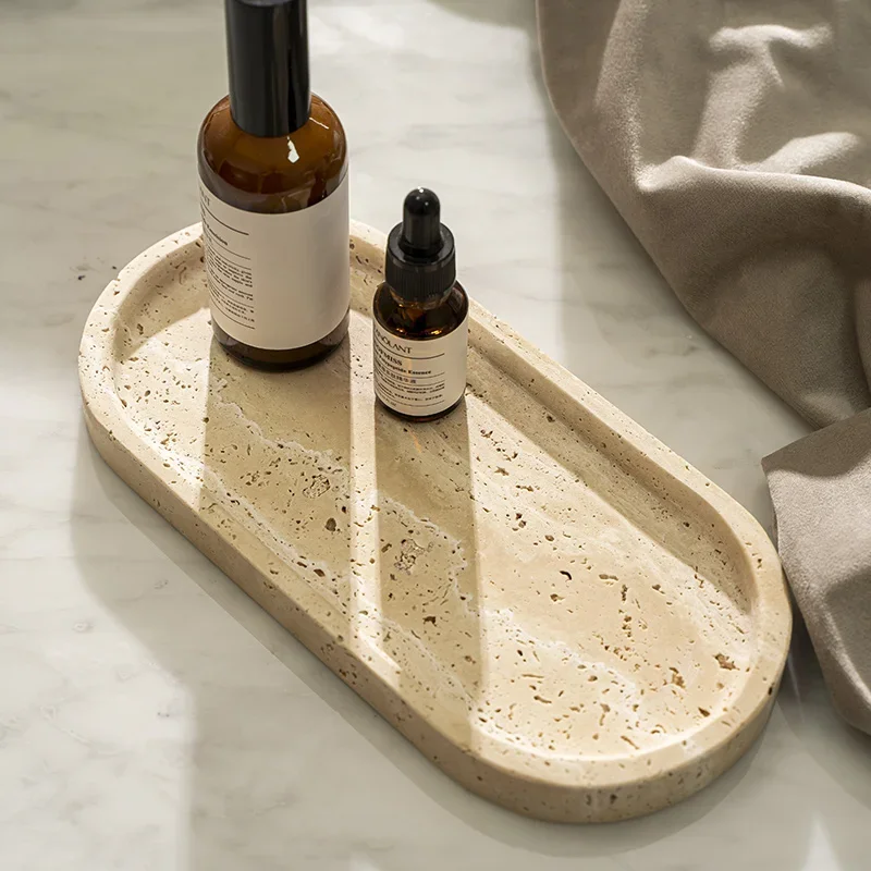 Ovales Tablett aus Travertinst – Travertine Tray Oval Bewertung und Preis