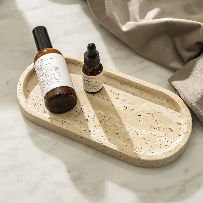 Ovales Tablett aus Travertinst – Travertine Tray Oval Bewertung und Preis