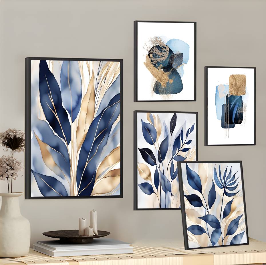 Luxuriöses Poster mit blauem B – Interior Design Landscape Bewertung und Preis